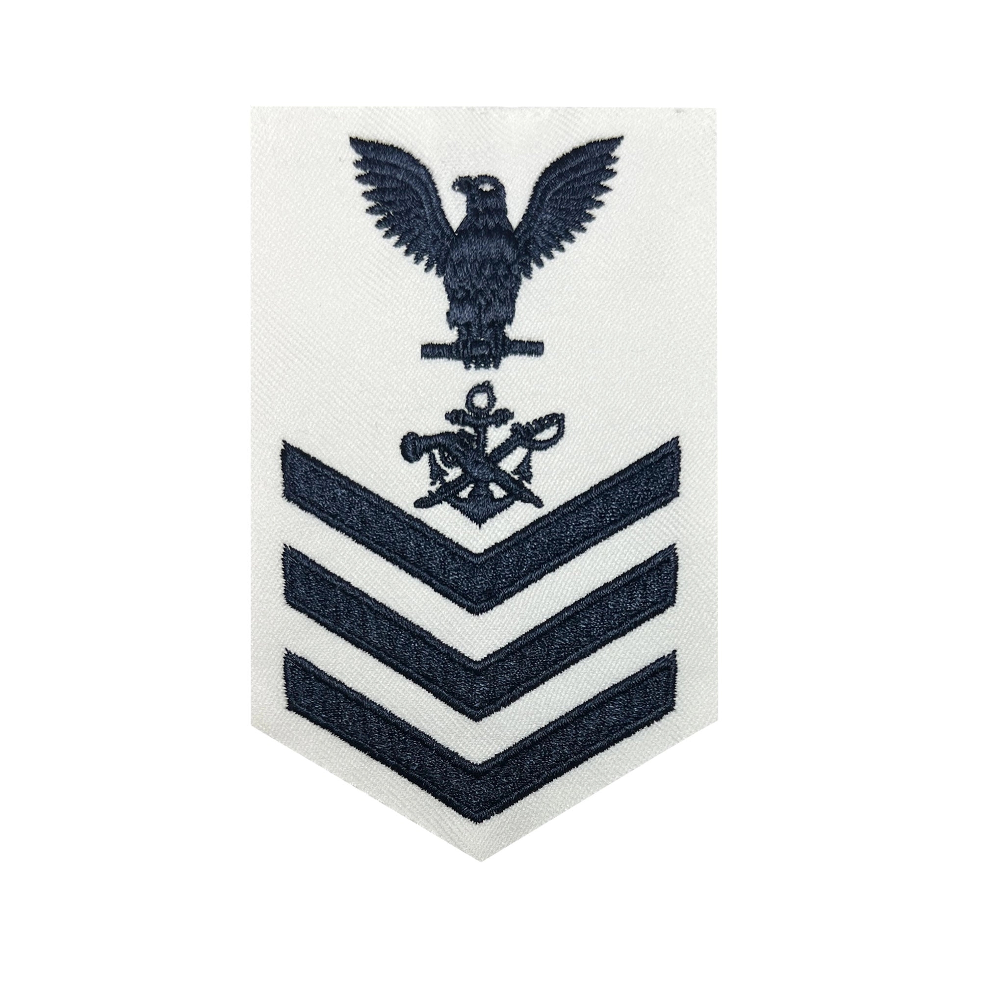 Picture of US Navy Rating Badges E6 Female Rating Special Warfare Boat Operator: White