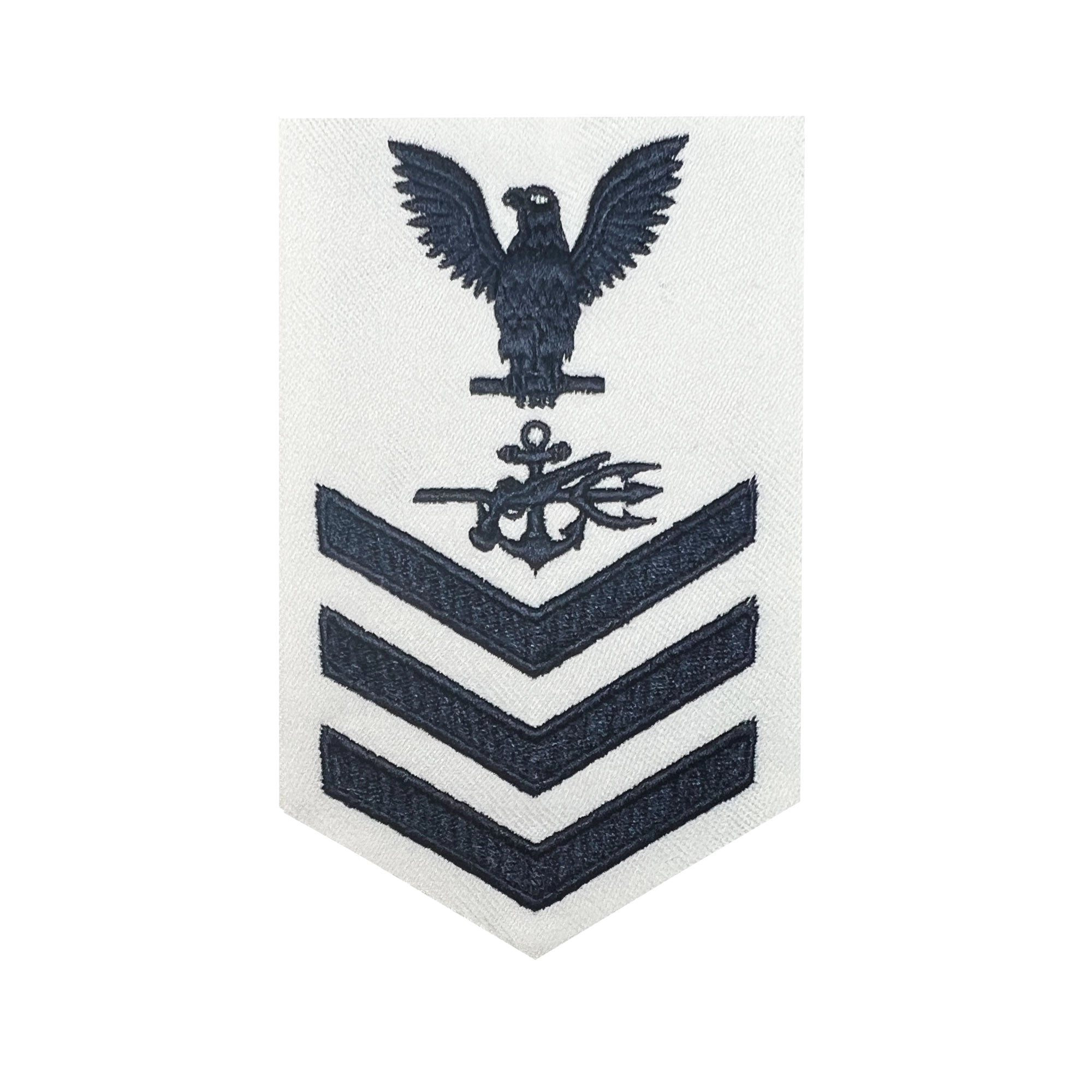 Picture of US Navy Rating Badges E6 Female Rating Special Warfare Operator: White