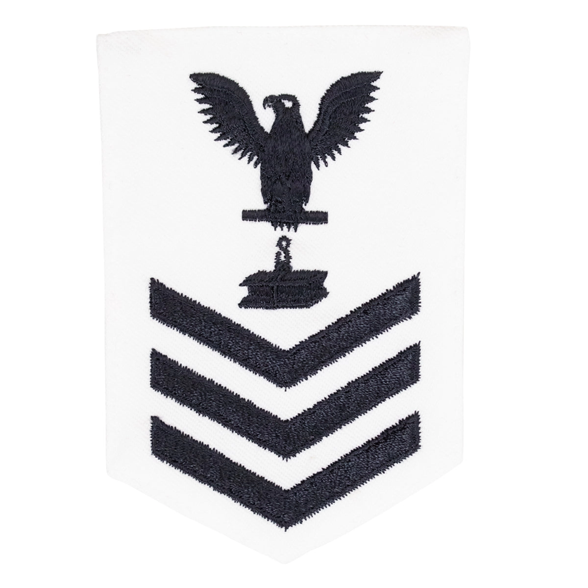 Picture of US Navy Rating Badges E6 Female Rating Steelworker: White Cnt