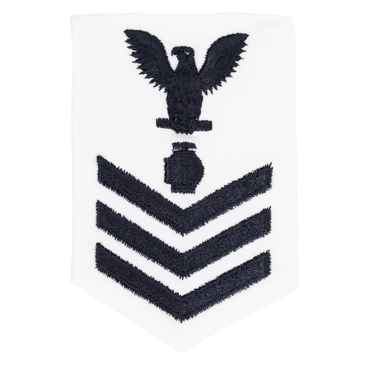 Picture of US Navy Rating Badges E6 Female Rating Utilitiesman: White
