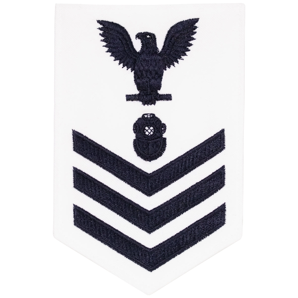 Picture of US Navy Rating Badges E6 Male Diver: White