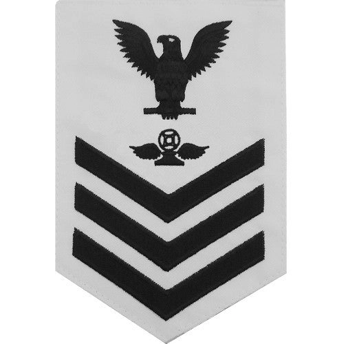 Picture of US Navy Rating Badges E6 Male Rating Air Traffic Control: White