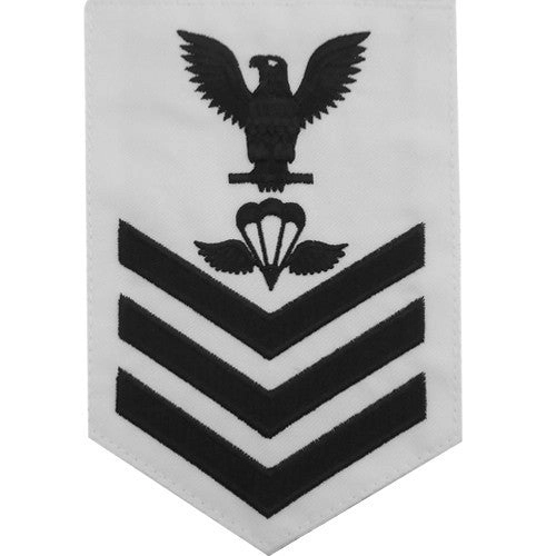 Picture of US Navy Rating Badges E6 Male Rating Aircrew Survival Equipmentman: White