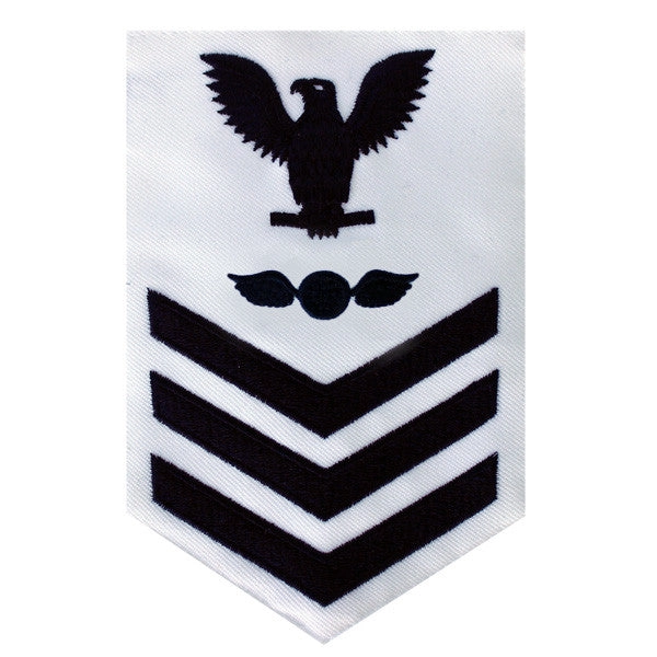 Picture of US Navy Rating Badges E6 Male Rating Aviation ElectricianS Mate: White
