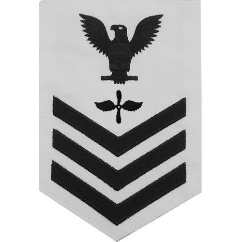 Picture of US Navy Rating Badges E6 Male Rating Aviation MachinistS Mate: White