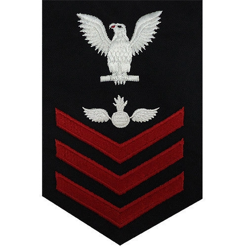 Picture of US Navy Rating Badges E6 Male Rating Aviation Ordnanceman: Blue