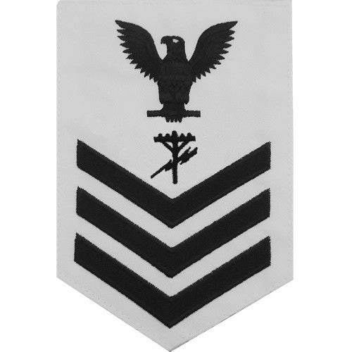 Picture of US Navy Rating Badges E6 Male Rating Construction Electrician: White