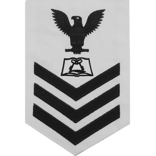 Picture of US Navy Rating Badges E6 Male Rating Culinary Specialist: White