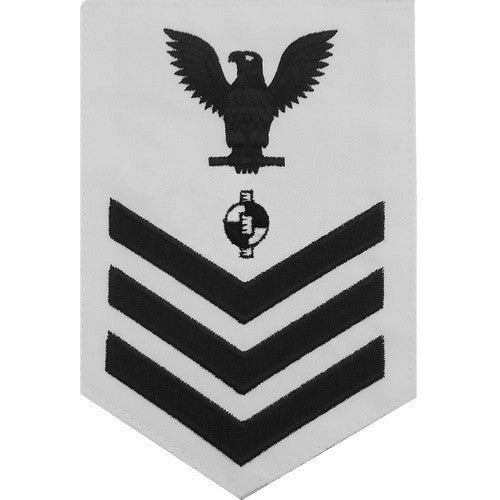 Picture of US Navy Rating Badges E6 Male Rating Engineering Aide: White