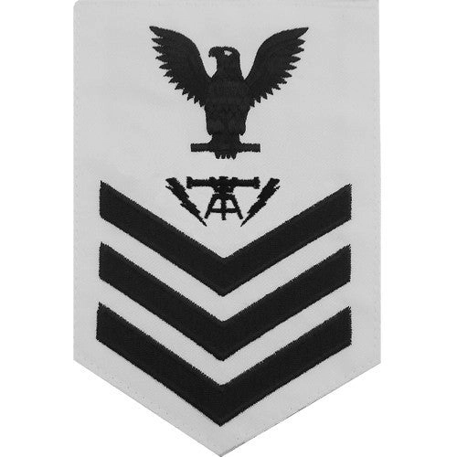 Picture of US Navy Rating Badges E6 Male Rating Fire Controlman: White