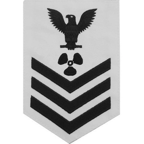 Picture of US Navy Rating Badges E6 Male Rating MachinistS Mate: White