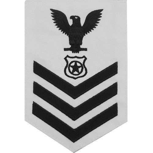 Picture of US Navy Rating Badges E6 Male Rating Master At Arms: White