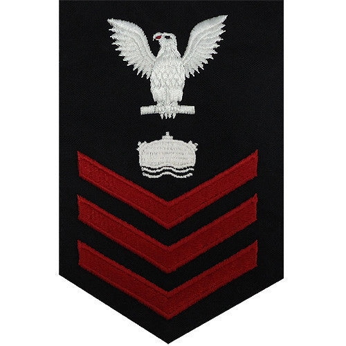 Picture of US Navy Rating Badges E6 Male Rating Mineman: Blue