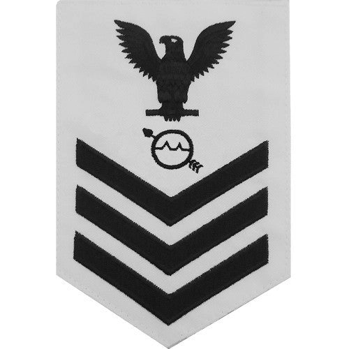 Picture of US Navy Rating Badges E6 Male Rating Operations Specialist: White