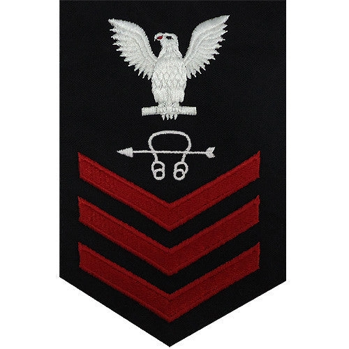 Picture of US Navy Rating Badges E6 Male Rating Sonar Technician: Blue