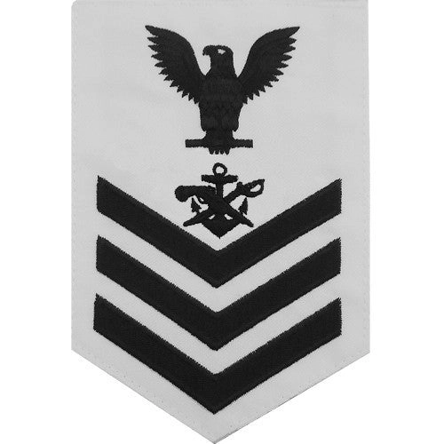 Picture of US Navy Rating Badges E6 Male Rating Special Warfare Boat Operator: White