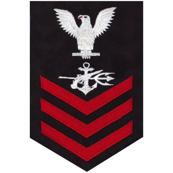 Picture of US Navy Rating Badges E6 Male Rating Special Warfare Operator: Blue
