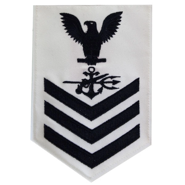 Picture of US Navy Rating Badges E6 Male Rating Special Warfare Operator: White