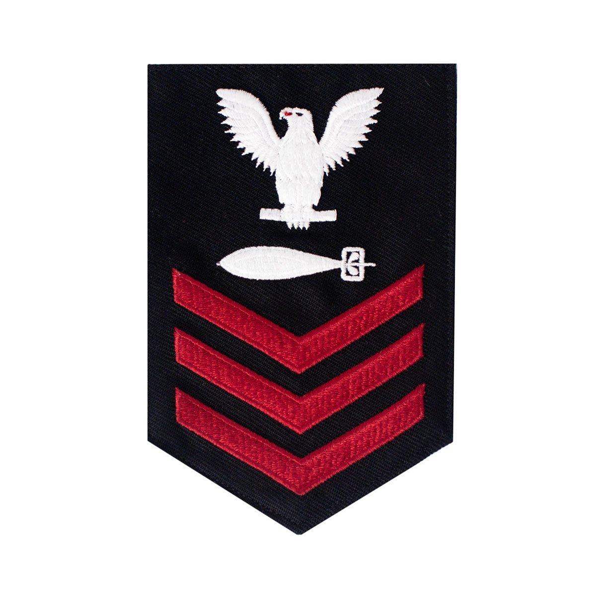 Picture of US Navy Rating Badges E6 Male Rating Torpedoman: Blue
