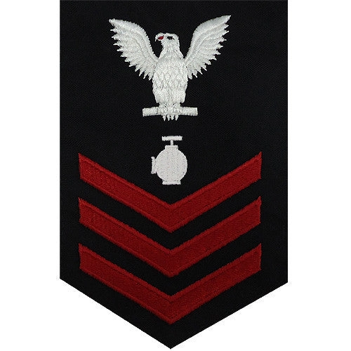 Picture of US Navy Rating Badges E6 Male Rating Utilitiesman: Blue