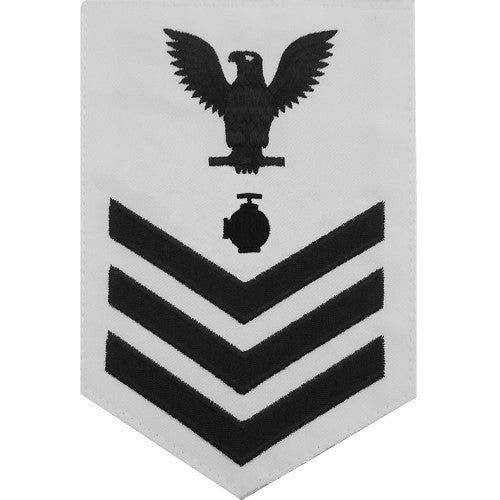 Picture of US Navy Rating Badges E6 Male Rating Utilitiesman: White