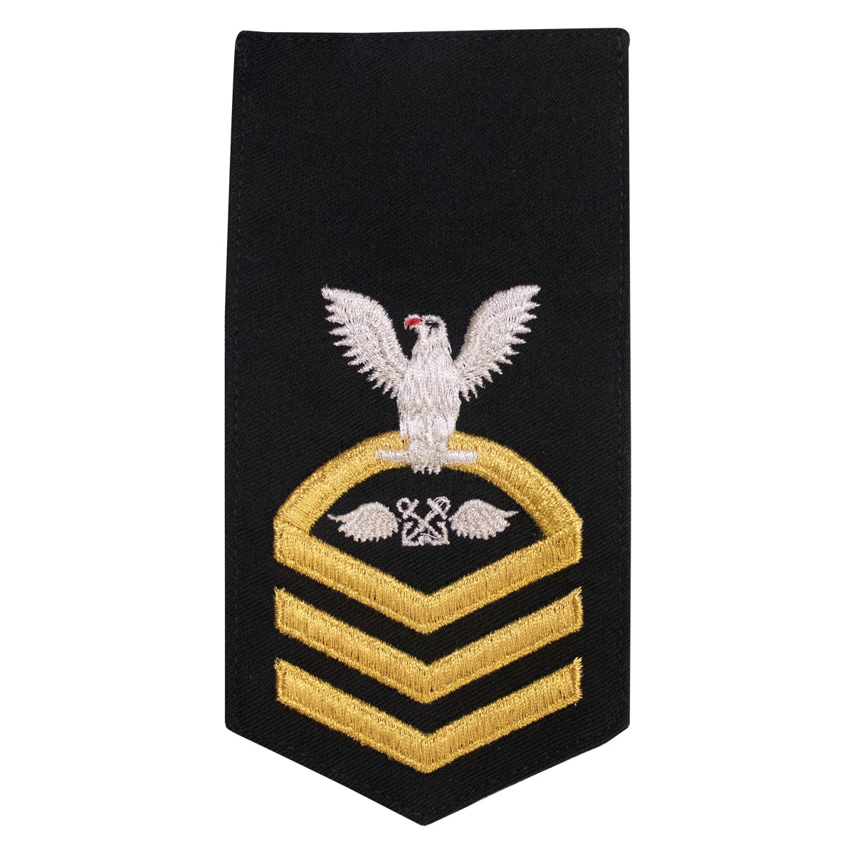 Picture of US Navy Rating Badges E7 Female Rating Ab Aviation Boatswains Mate: Seaworthy Gold On Blue