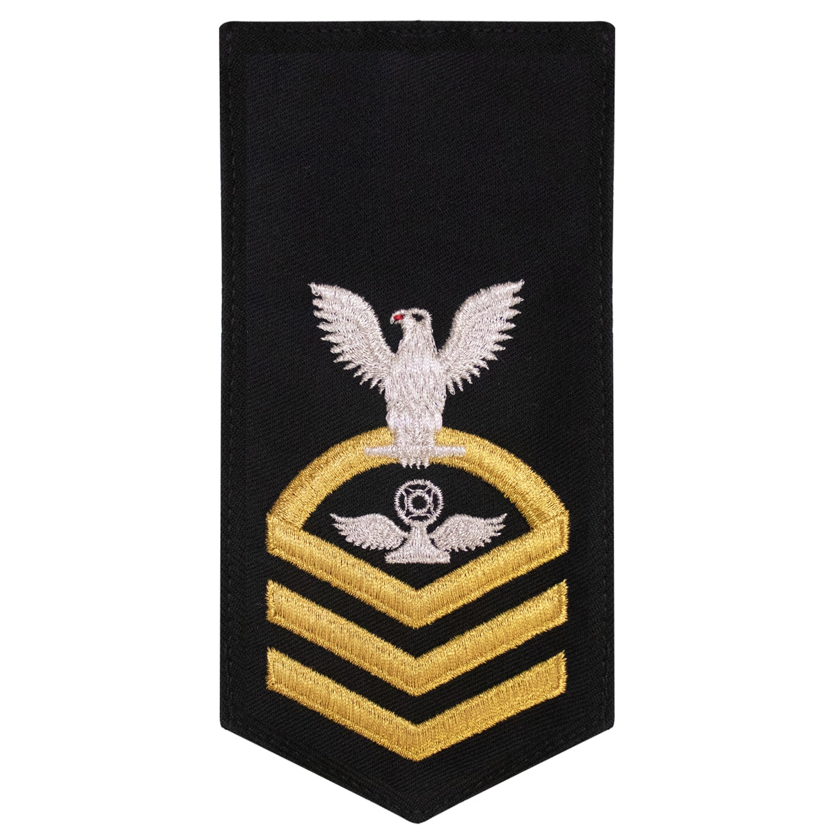 Picture of US Navy Rating Badges E7 Female Rating Ac Air Traffic Controller: Seaworthy Gold On Blue