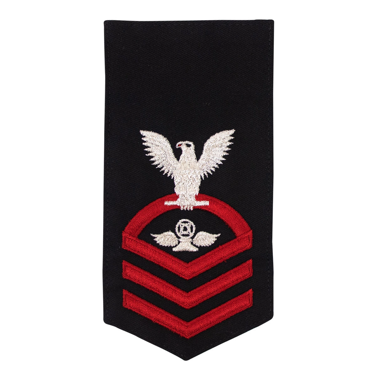 Picture of US Navy Rating Badges E7 Female Rating Ac Air Traffic Controller: Seaworthy Red On Blue