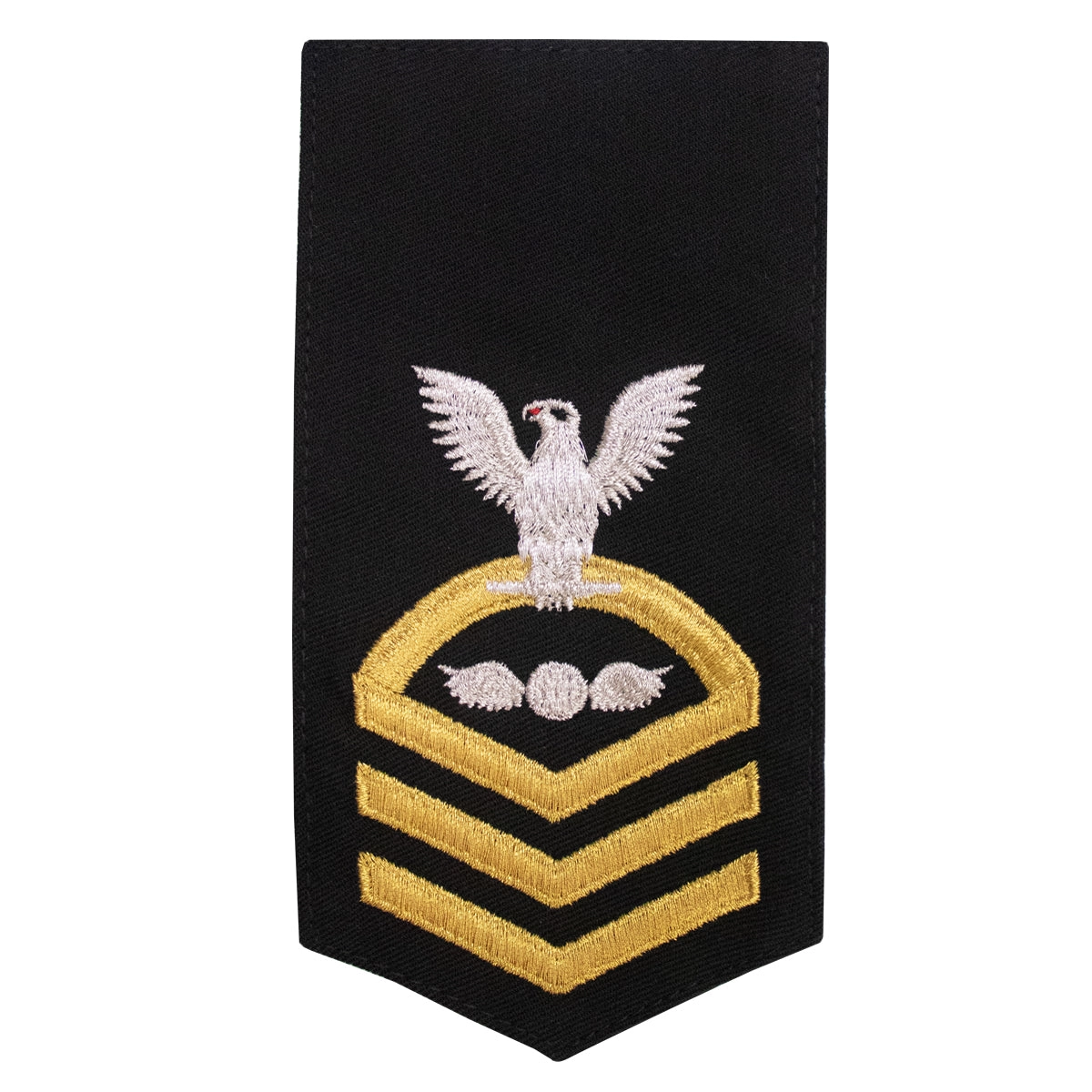 Picture of US Navy Rating Badges E7 Female Rating Ae Aviation Electricians Mate: Seaworthy Gold On Blue