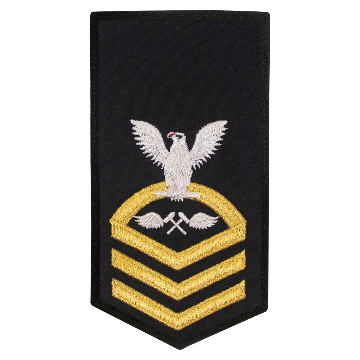 Picture of US Navy Rating Badges E7 Female Rating Am Aviation Structural Mechanic: Seaworthy Gold On Blue