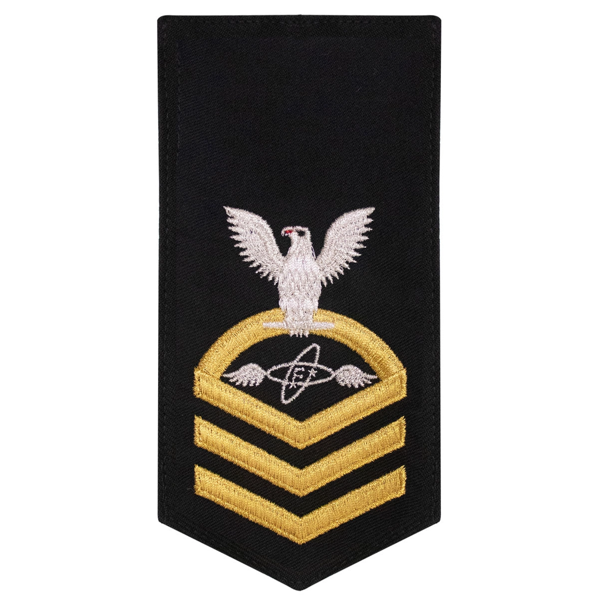 Picture of US Navy Rating Badges E7 Female Rating At Aviation Electronics Technician: Seaworthy Gold On Blue