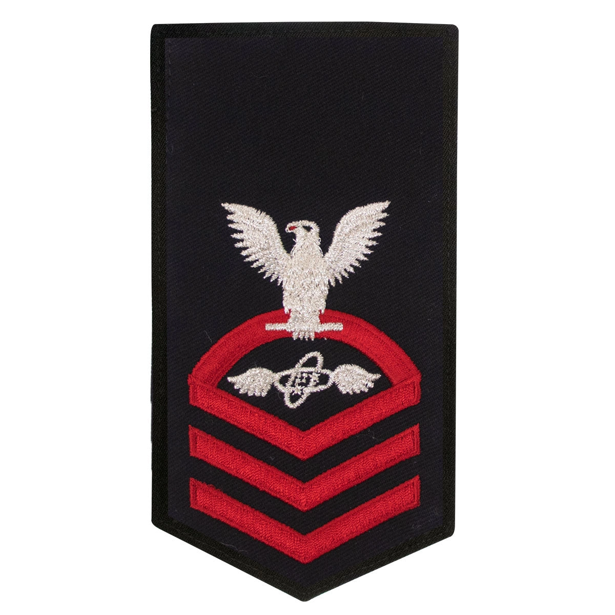 Picture of US Navy Rating Badges E7 Female Rating At Aviation Electronics Technician: Seaworthy Red On Blue