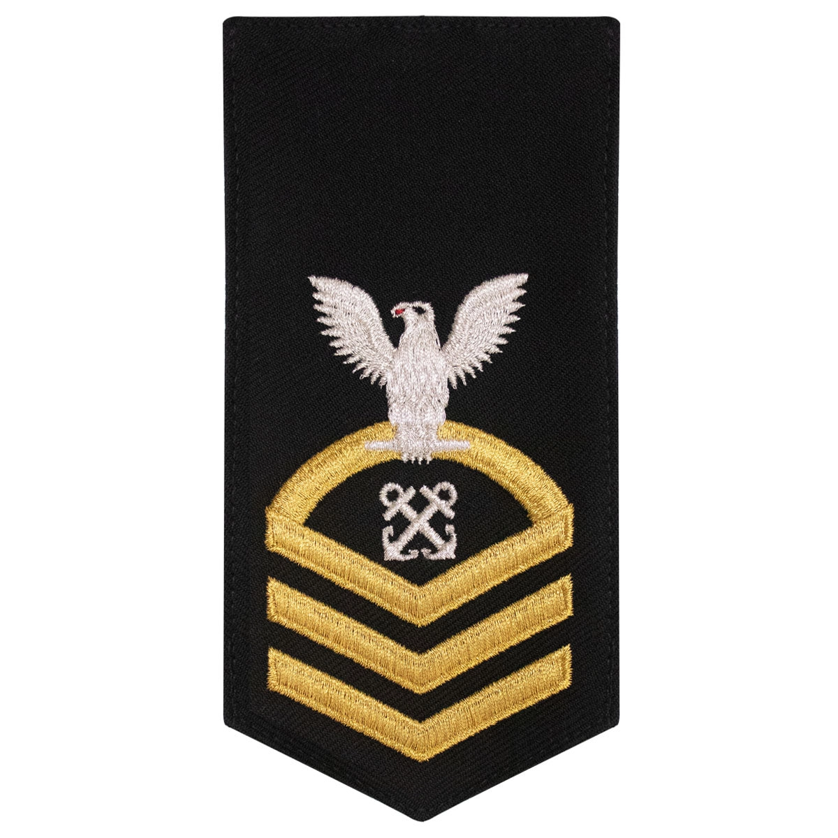 Picture of US Navy Rating Badges E7 Female Rating Bm Boatswain Mate: Seaworthy Gold On Blue