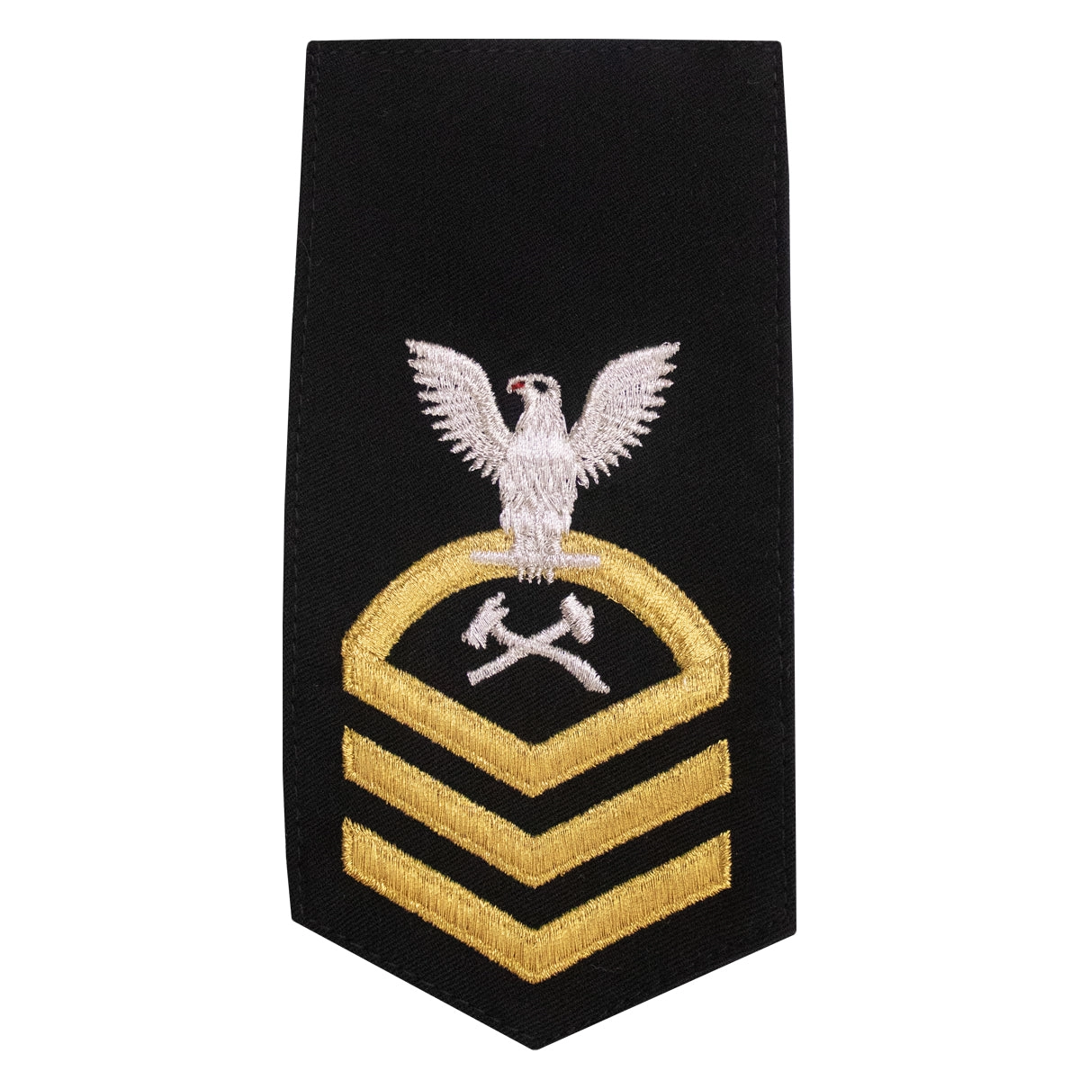 Picture of US Navy Rating Badges E7 Female Rating Dc Damage Control: Seaworthy Gold On Blue