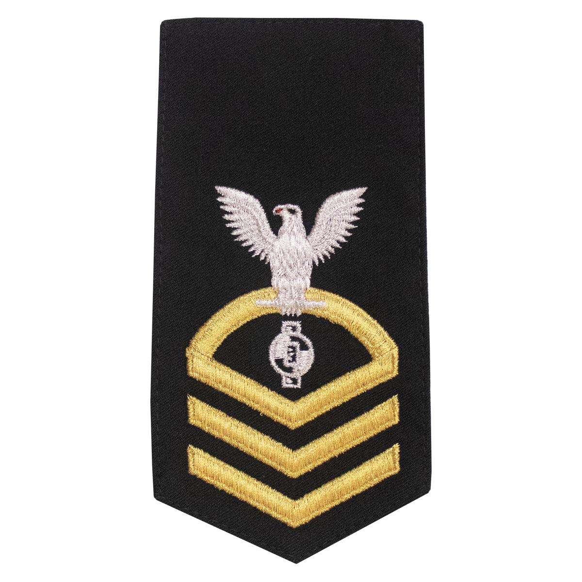 Picture of US Navy Rating Badges E7 Female Rating Ea Engineering Aide- Seaworthy Gold On Blue