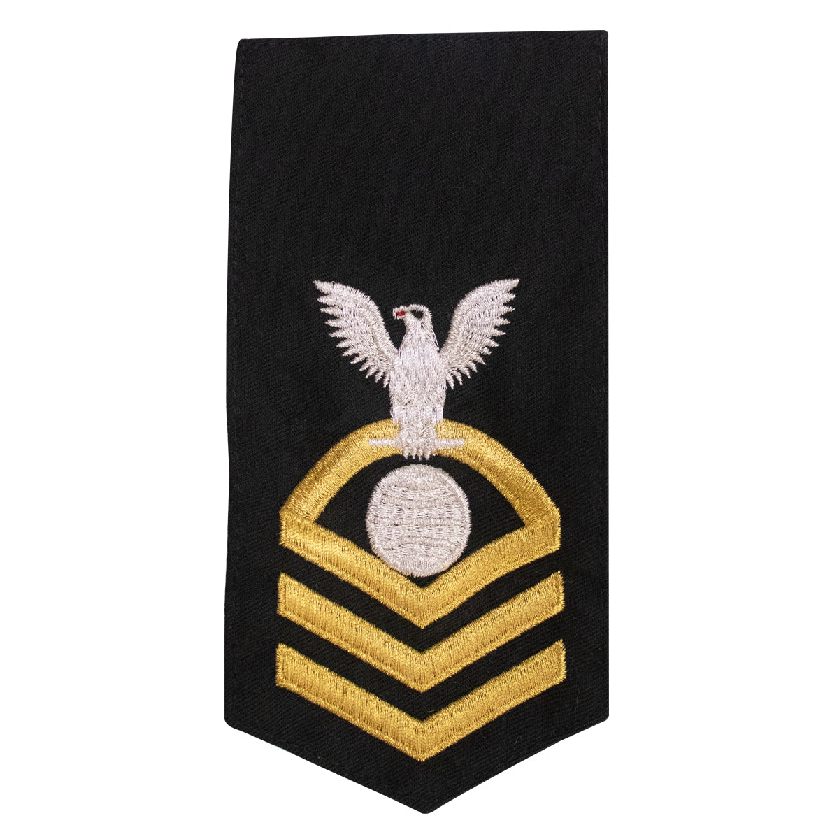 Picture of US Navy Rating Badges E7 Female Rating Em Electricians Mate: Seaworthy Gold On Blue