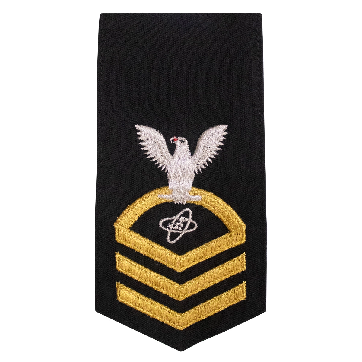 Picture of US Navy Rating Badges E7 Female Rating Et Electronics Technician: Seaworthy Gold On Blue