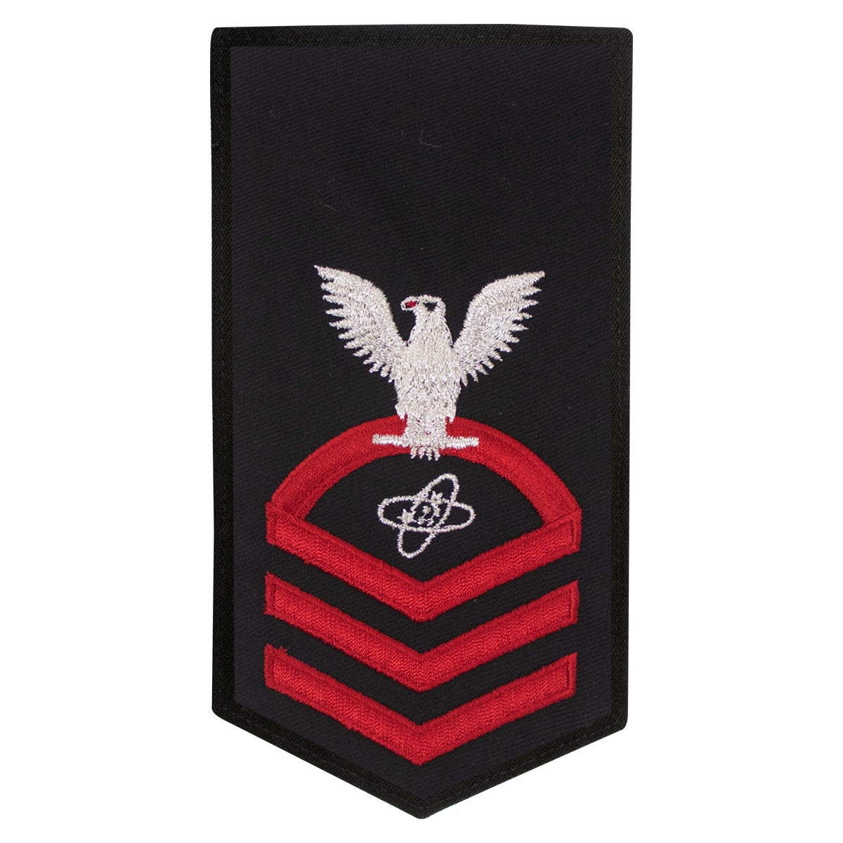 Picture of US Navy Rating Badges E7 Female Rating Et Electronics Technician : Seaworthy Red On Blue