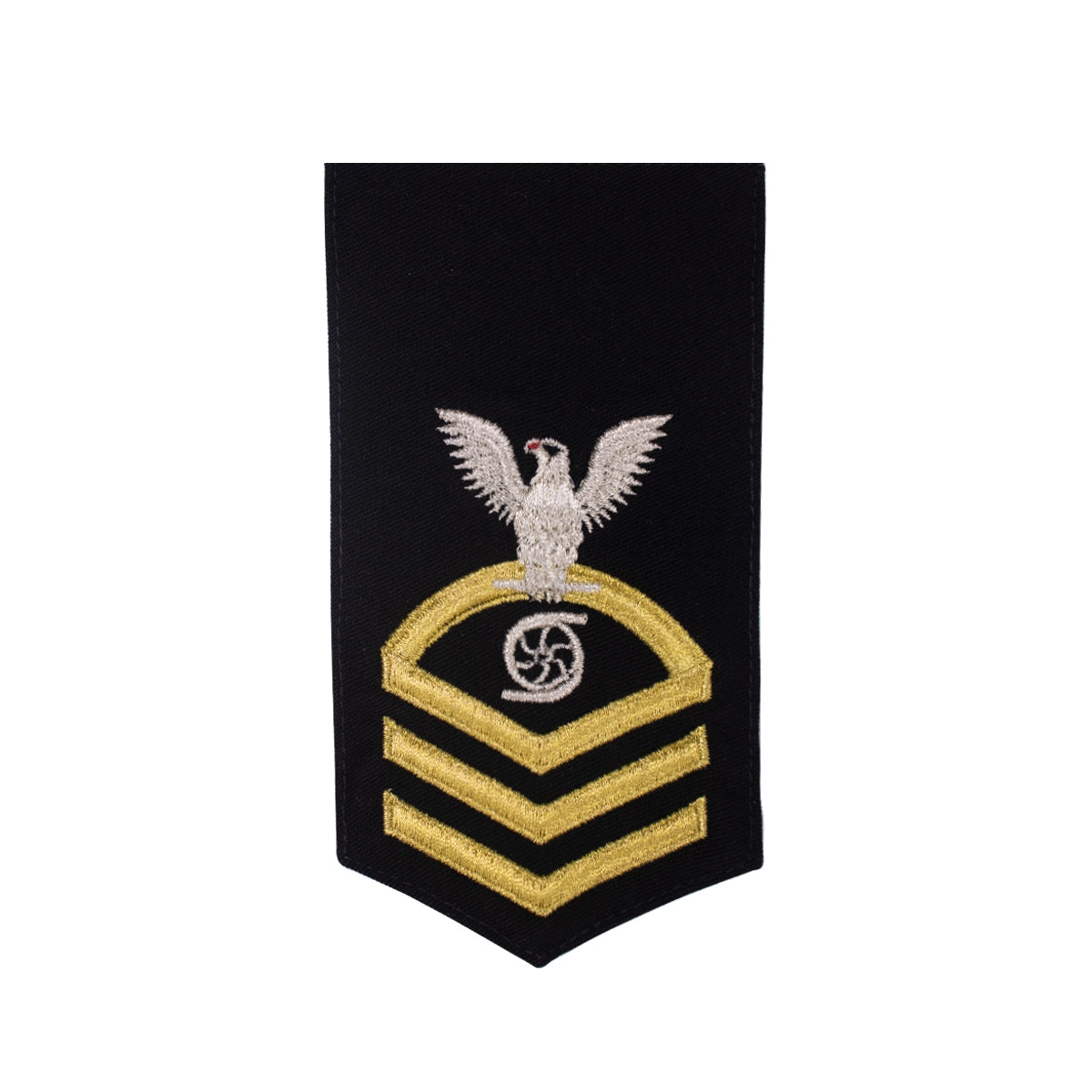 Picture of US Navy Rating Badges E7 Female Rating Gs Gas Turbine System Technician: Seaworthy Gold On Blue