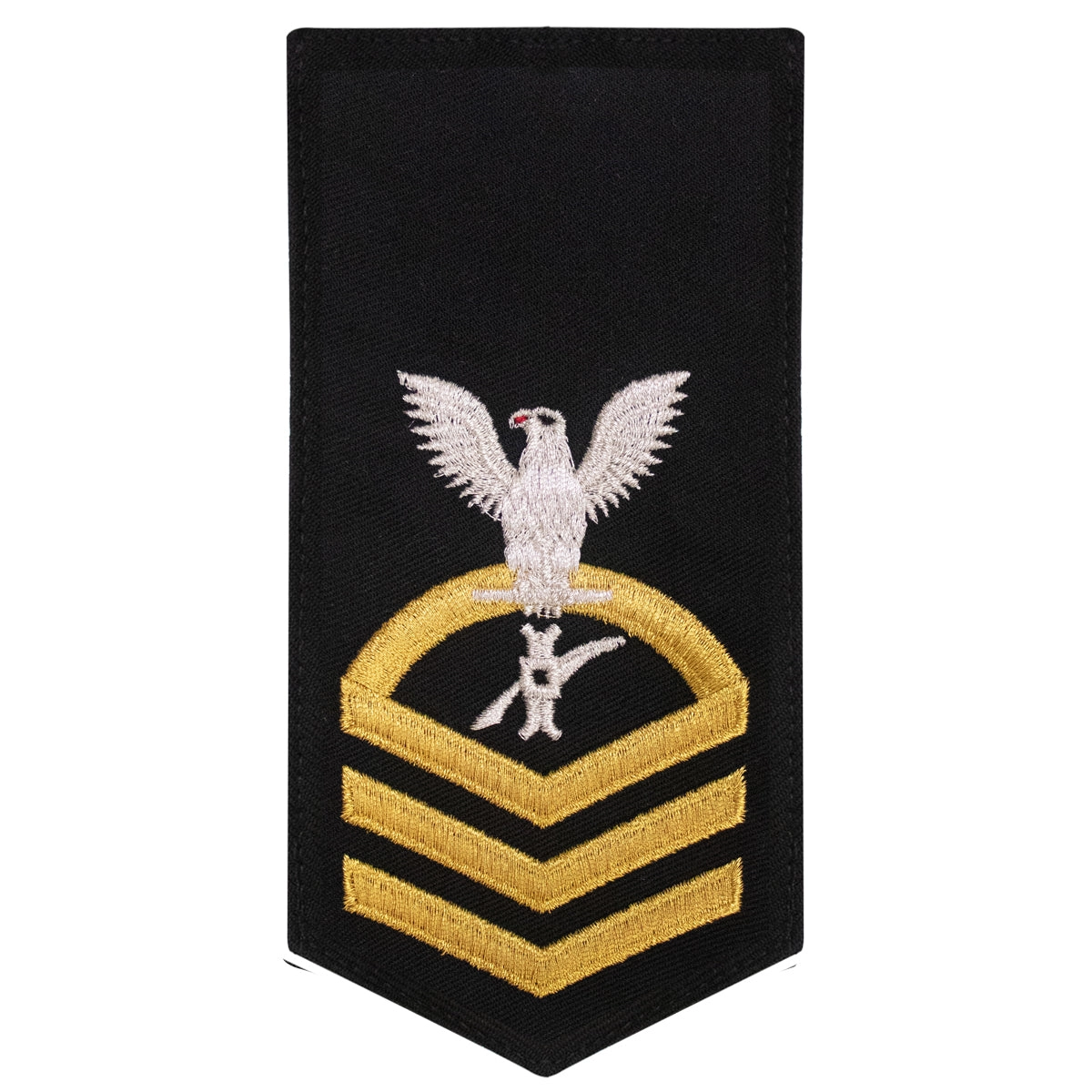 Picture of US Navy Rating Badges E7 Female Rating Ln Legalman: Seaworthy Gold On Blue