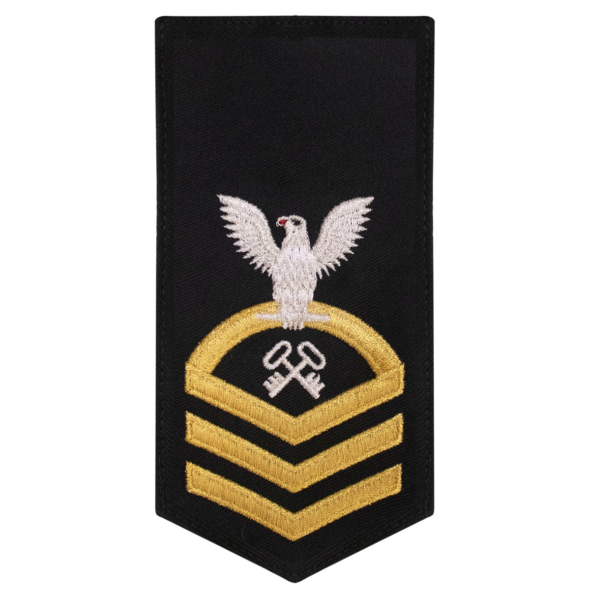 Picture of US Navy Rating Badges E7 Female Rating Ls Logistics Specialist: Seaworthy Gold On Blue