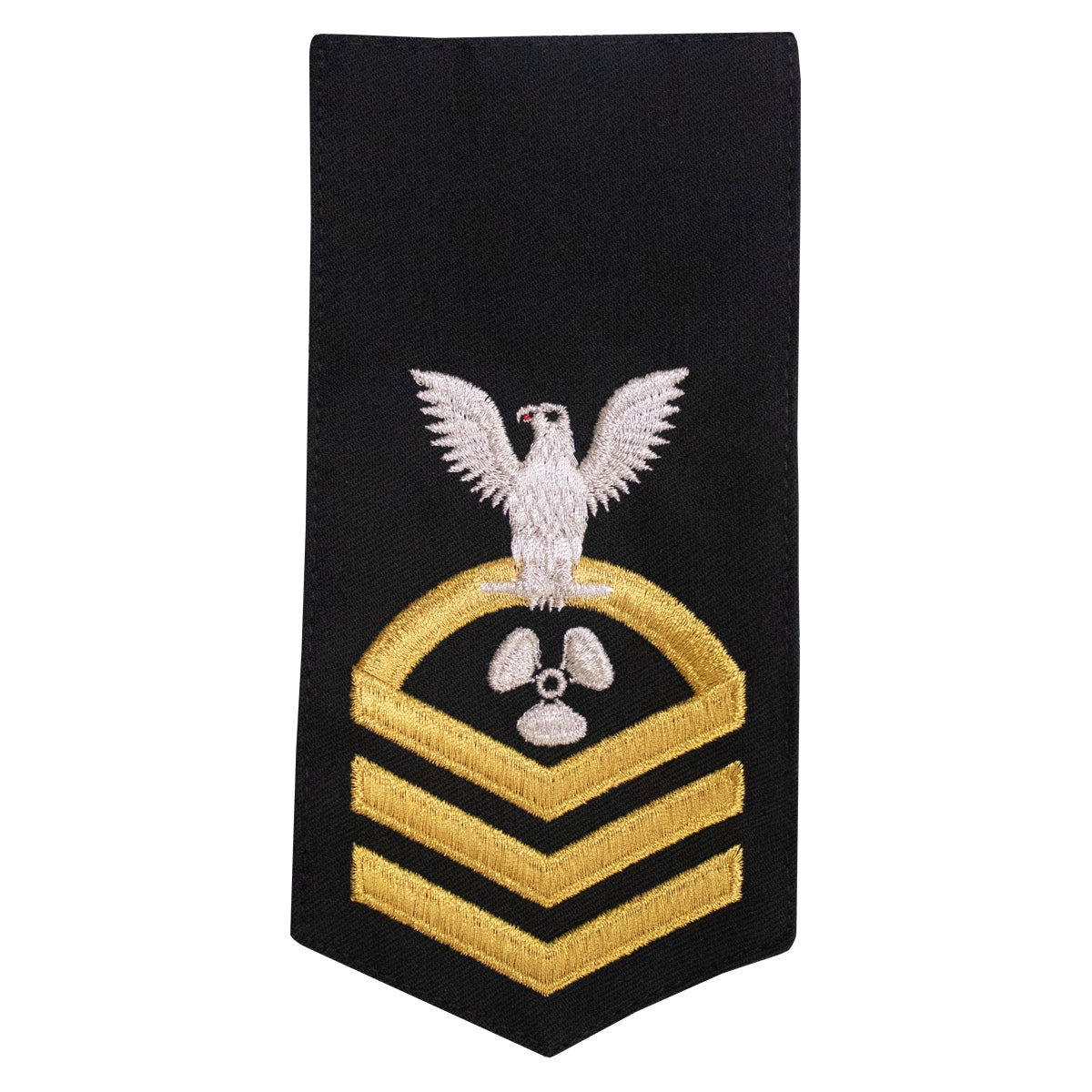 Picture of US Navy Rating Badges E7 Female Rating Mm Machinists Mate: Seaworthy Gold On Blue
