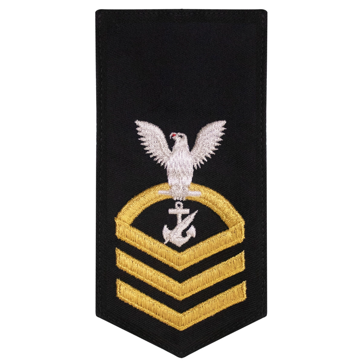 Picture of US Navy Rating Badges E7 Female Rating Nc Counselor: Seaworthy Gold On Blue