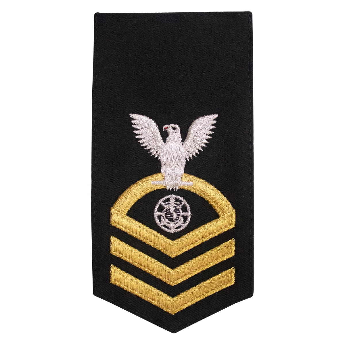 Picture of US Navy Rating Badges E7 Female Rating Rp Religious Programs Specialist: Seaworthy Gold On Blue