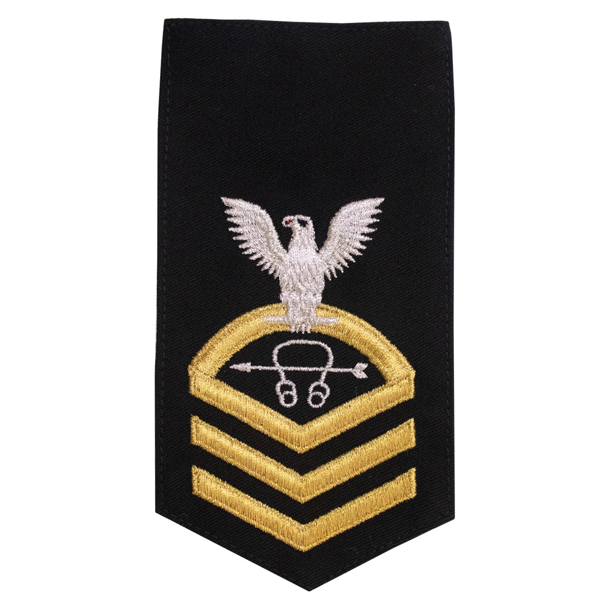 Picture of US Navy Rating Badges E7 Female Rating St Sonarman: Seaworthy Gold On Blue