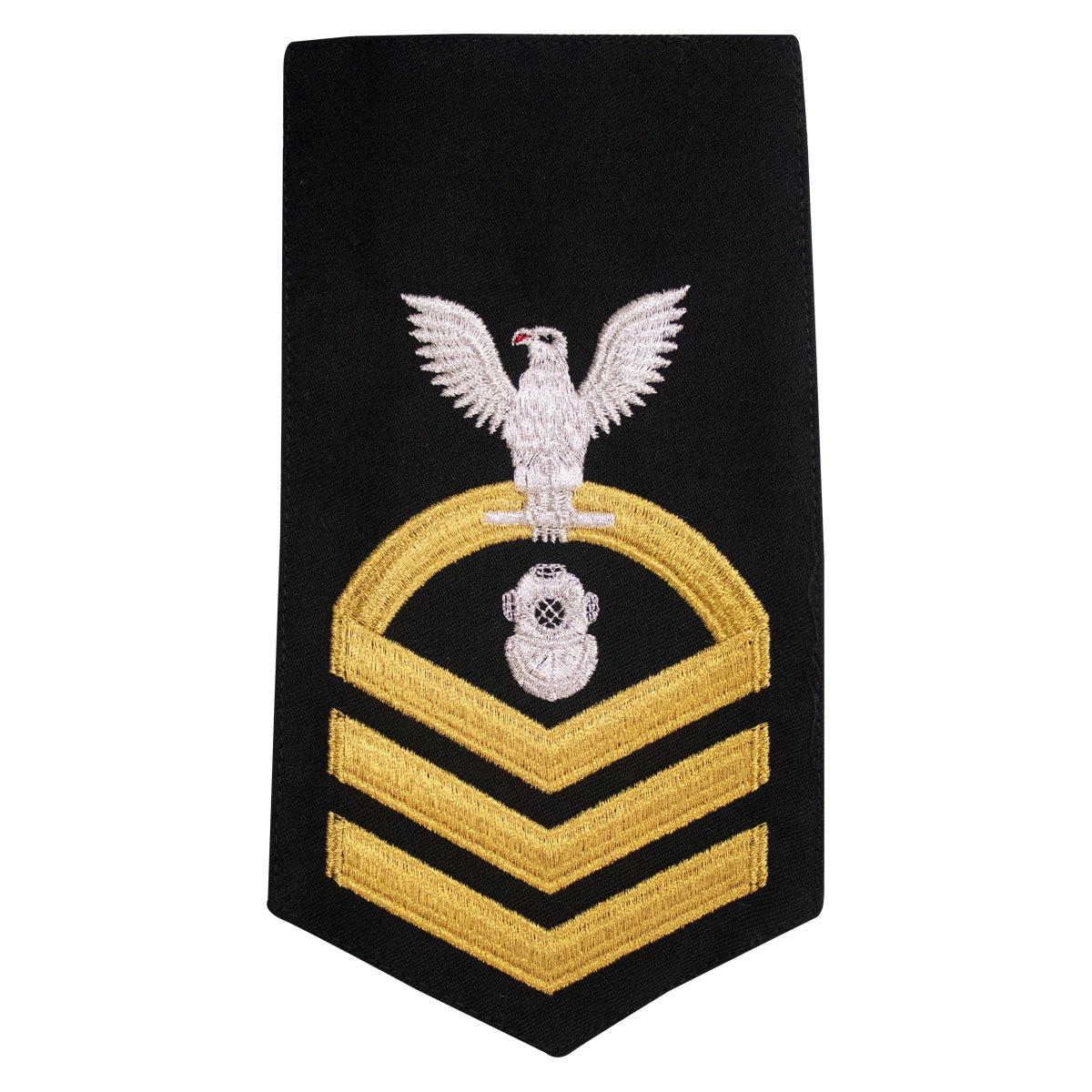 Picture of US Navy Rating Badges E7 Male Diver: Seaworthy Gold On Blue