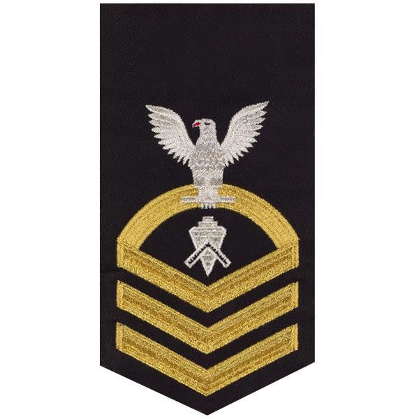 Picture of US Navy Rating Badges E7 Male Rating Builder: Seaworthy Gold On Blue
