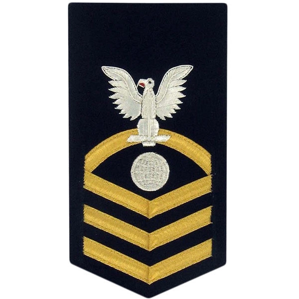 Picture of US Navy Rating Badges E7 Male Rating ElectricianS Mate: Vanchief On Blue