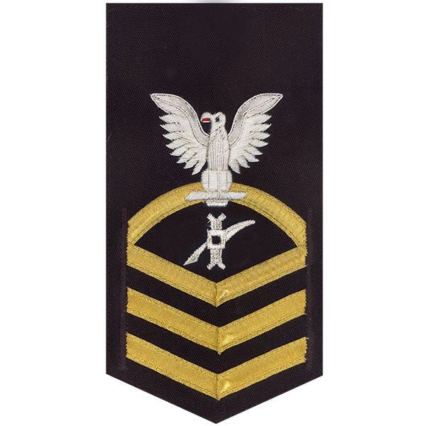 Picture of US Navy Rating Badges E7 Male Rating Legalman: Vanchief On Blue