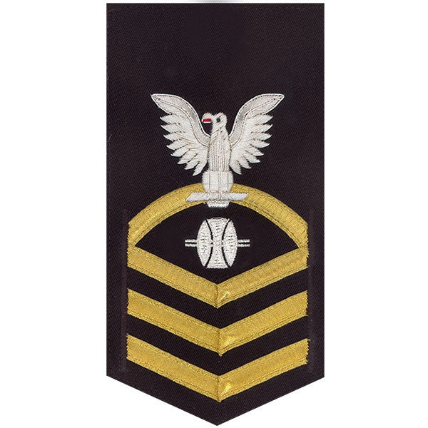Picture of US Navy Rating Badges E7 Male Rating Opticalman: Vanchief On Blue